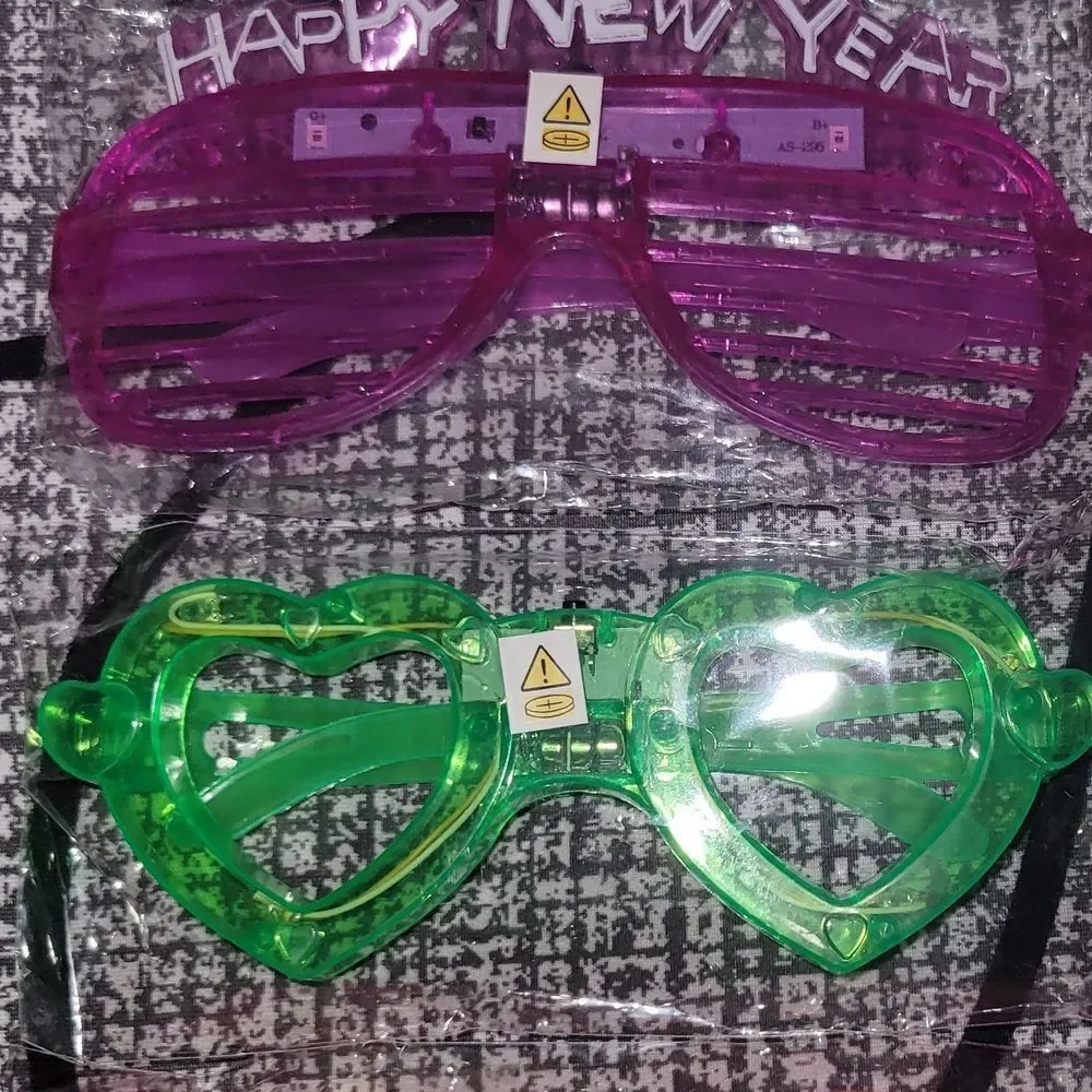 Novelty light Up And Costume Glasses Set
